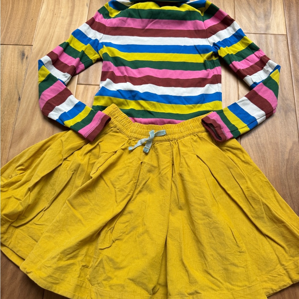 Mini Boden Girls Skirt and turtleneck set